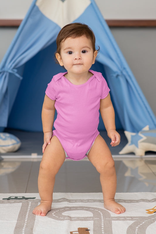 Unisex Pembe Bebek Body Zıbın