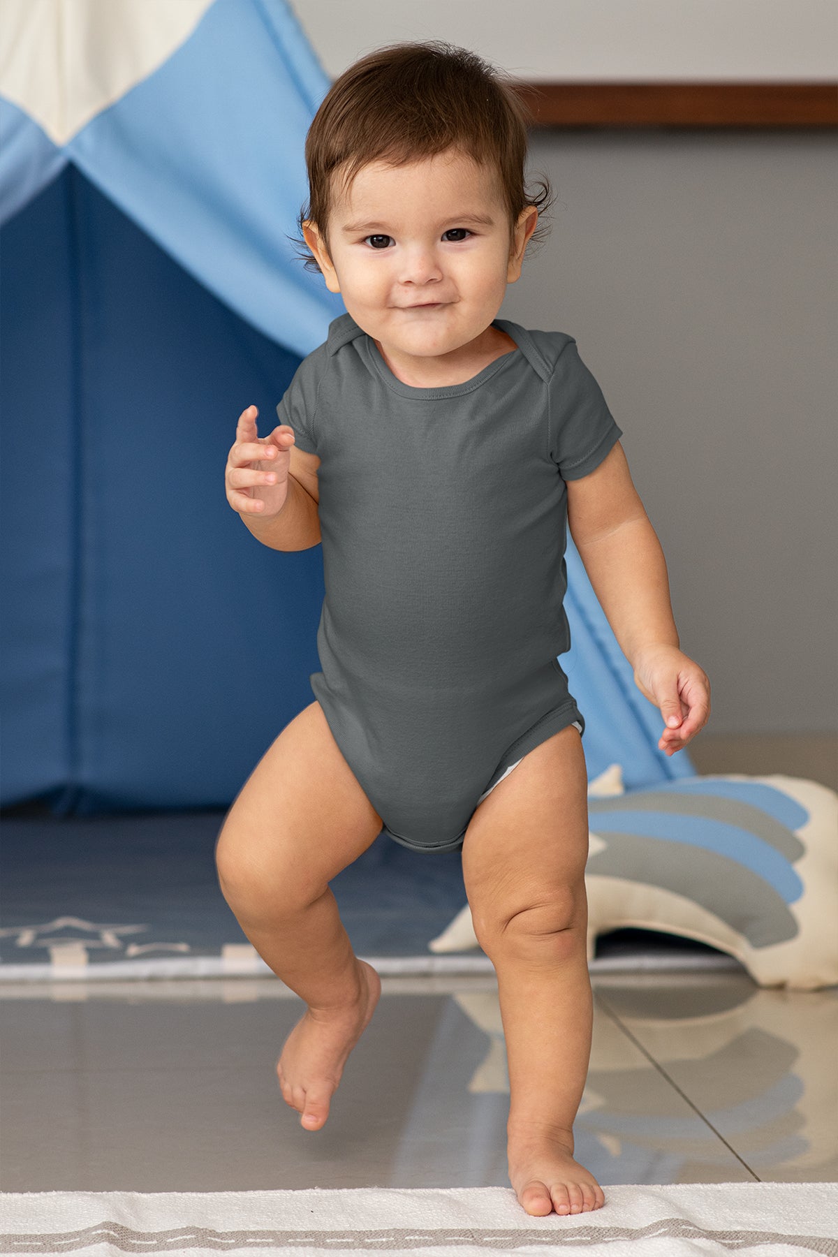Unisex Antrasit Bebek Body Zıbın