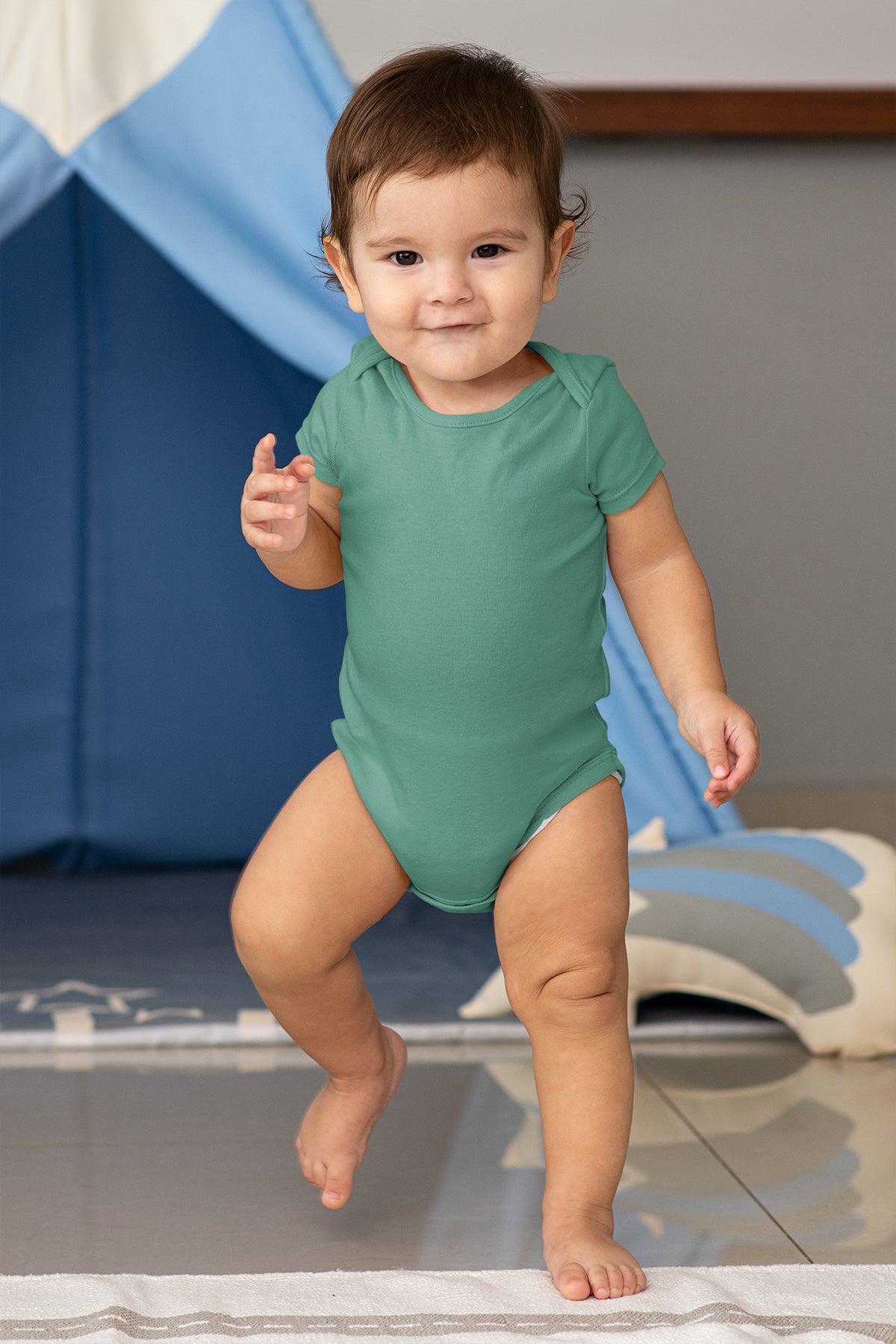 Unisex Su Yeşili Bebek Body Zıbın