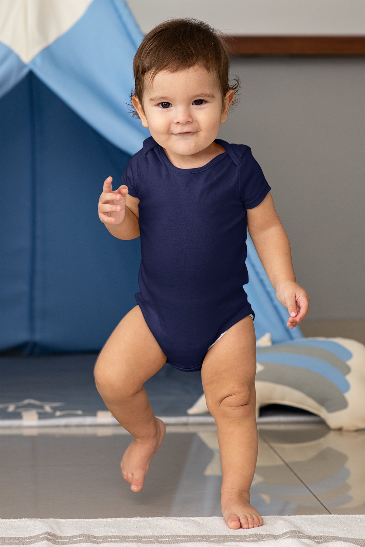 Unisex Lacivert Bebek Body Zıbın