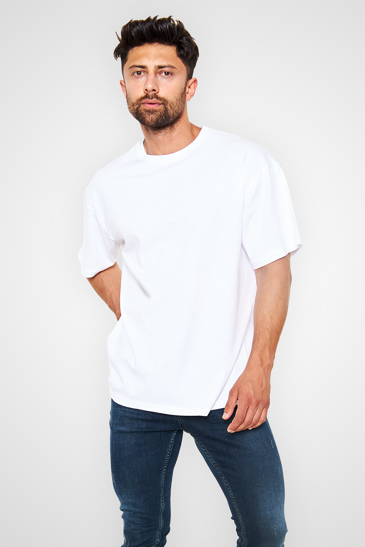 Unisex Oversize Beyaz T-Shirt