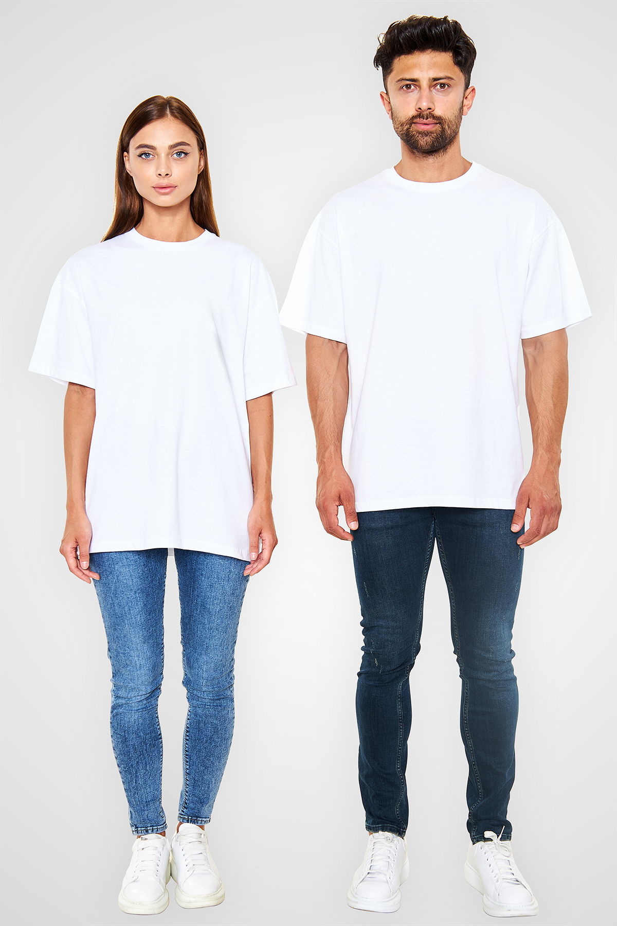 Unisex Oversize Beyaz T-Shirt