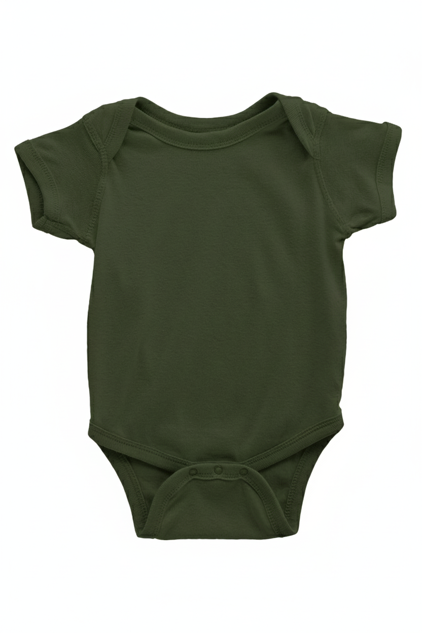 Unisex Haki Bebek Body Zıbın