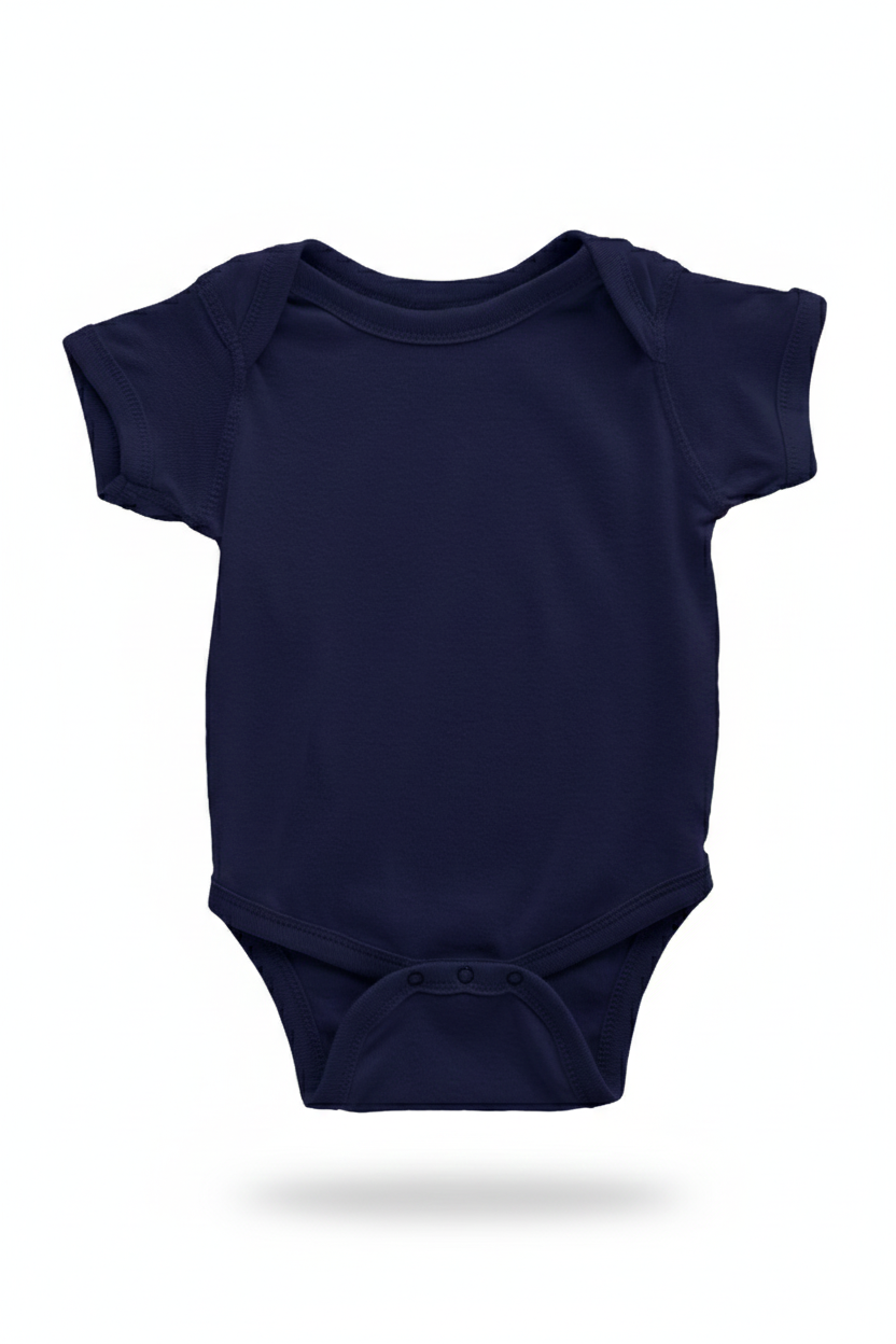 Unisex Lacivert Bebek Body Zıbın