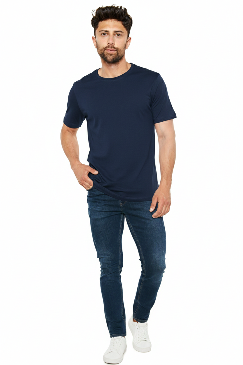 Unisex Regular Lacivert T-Shirt