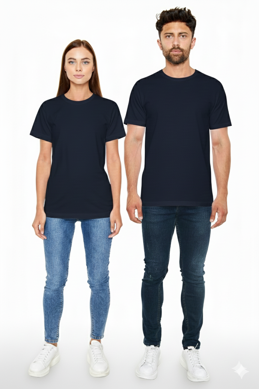 Unisex Regular Lacivert T-Shirt
