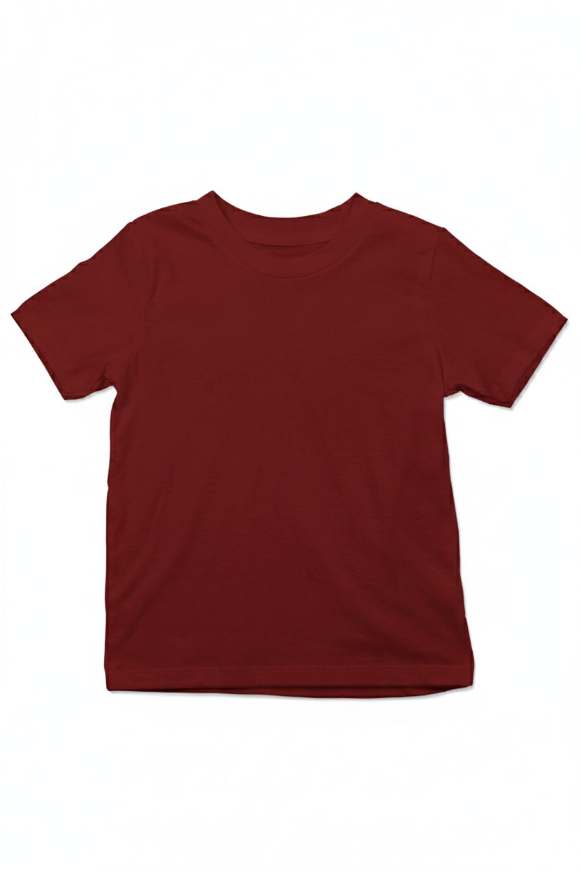 Unisex Regular Bordo Çocuk T-Shirt