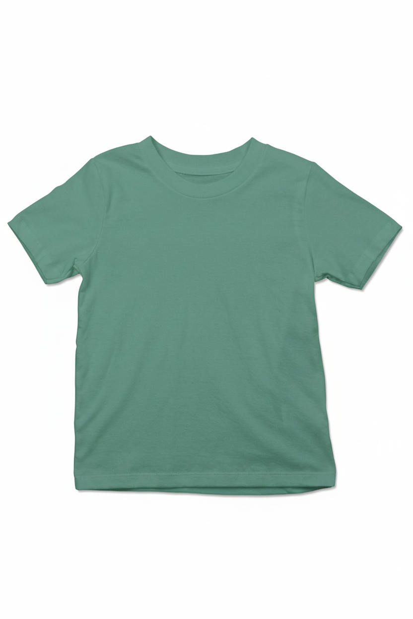 Unisex Regular Su Yeşili Çocuk T-Shirt