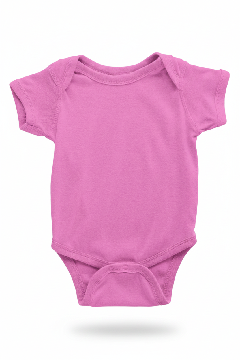 Unisex Pembe Bebek Body Zıbın