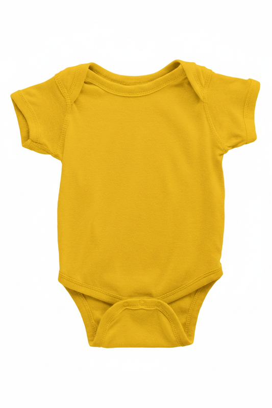 Unisex Sarı Bebek Body Zıbın