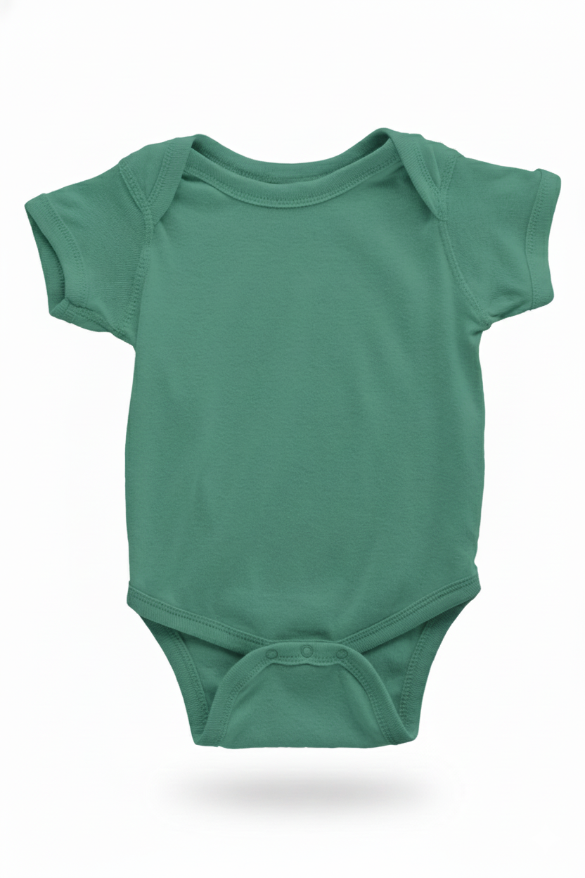 Unisex Su Yeşili Bebek Body Zıbın