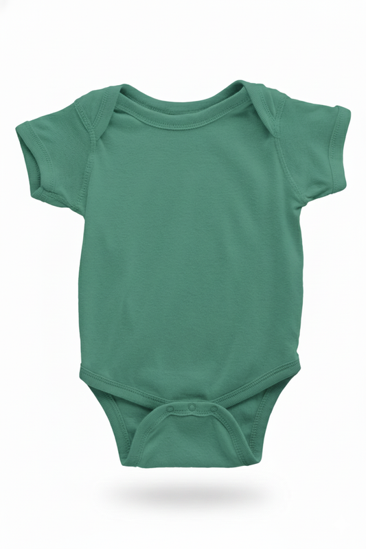 Unisex Su Yeşili Bebek Body Zıbın