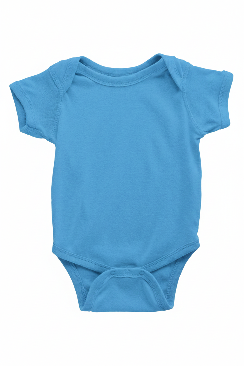 Unisex Turkuaz Bebek Body Zıbın